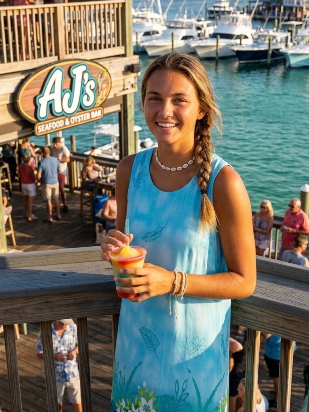 Coldwater Creek Aqua Teal Scoop-Neck Sleeveless Top